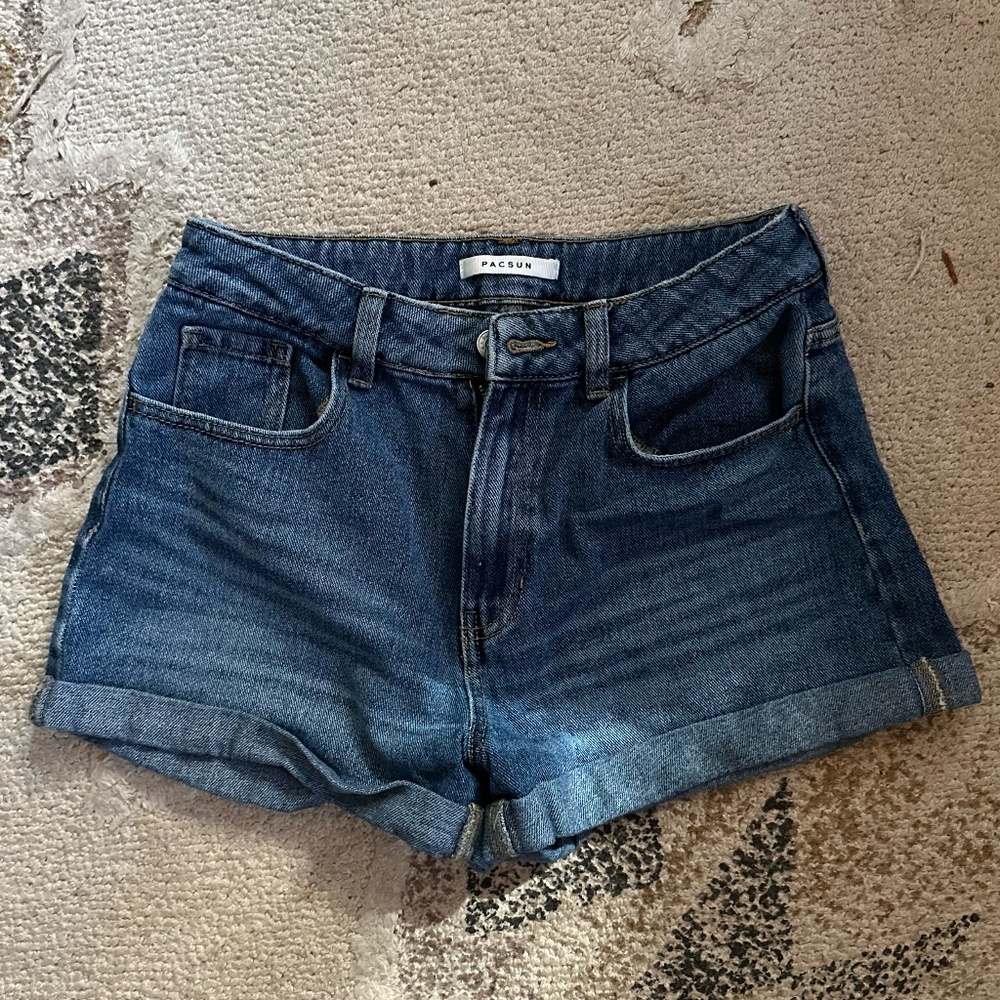 Pacsun dark blue denim jean shorts size 26